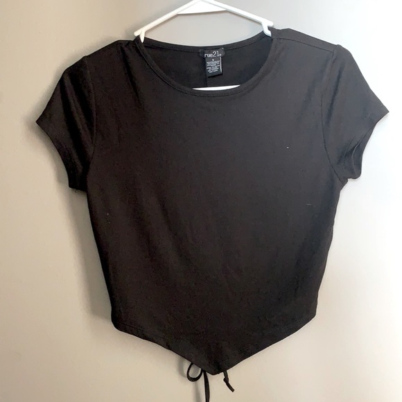 Rue21 Tops - Black color short sleeve shirt with open back